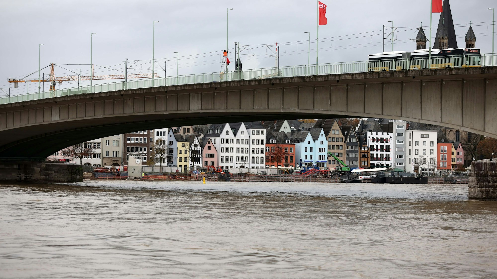 Hochwasser in Köln.
