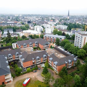 Das Luftbild zeigt das Theodor-Rövenich-Haus in Euskirchen.