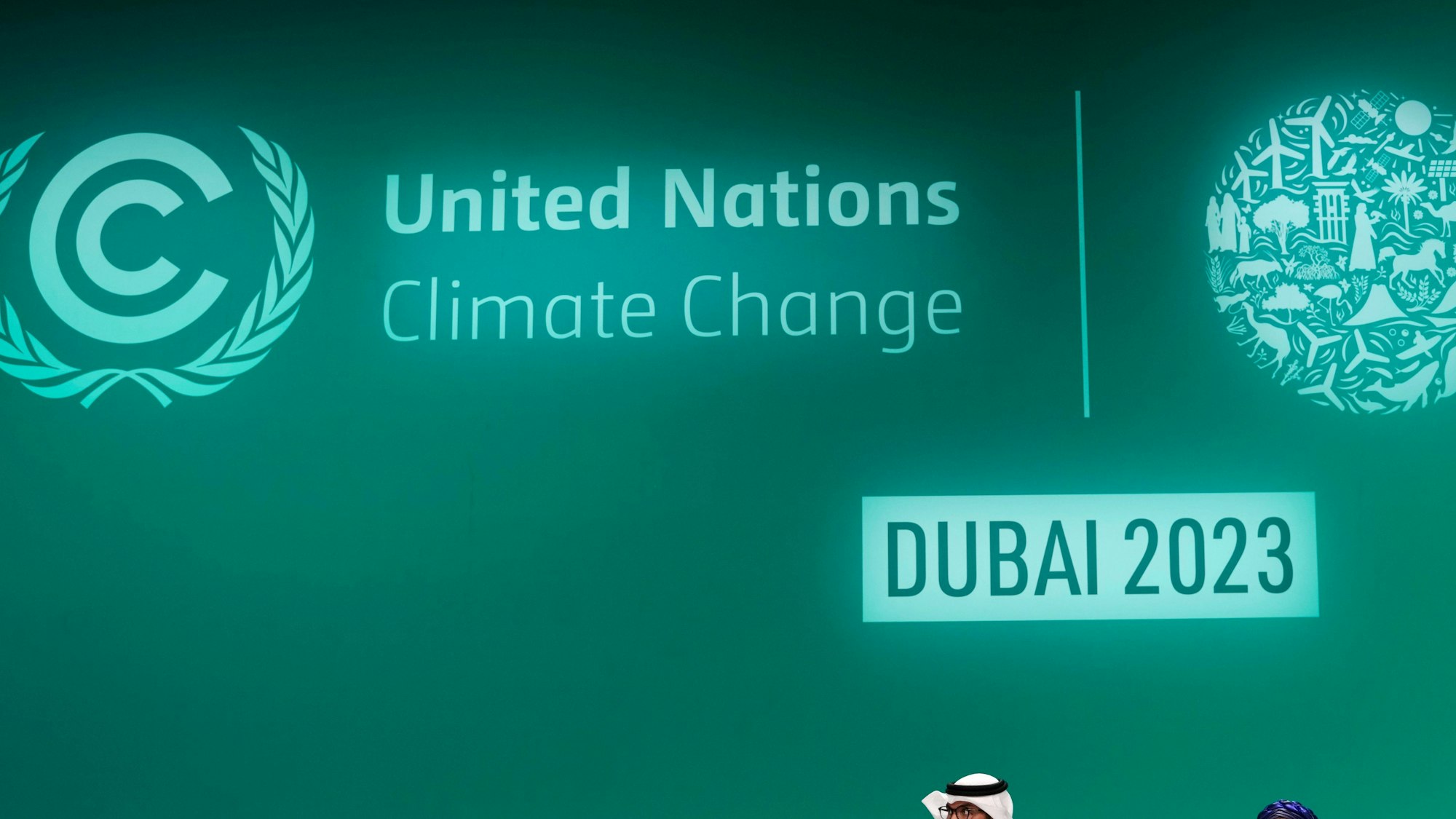 Sultan al-Dschaber Vorsitzender der UN-Klimakonferenz, nimmt an der Eröffnungssitzung teil.