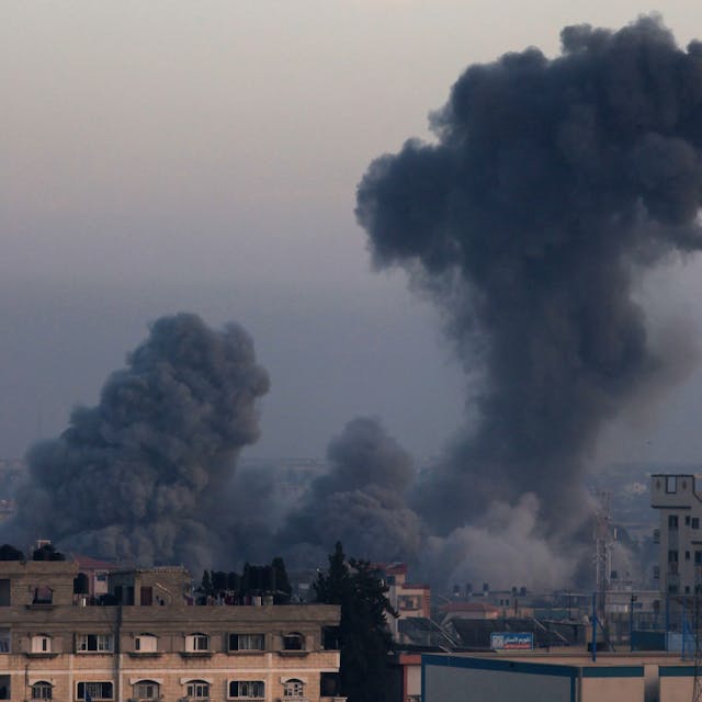 Rauch über dem Gaza-Streifen