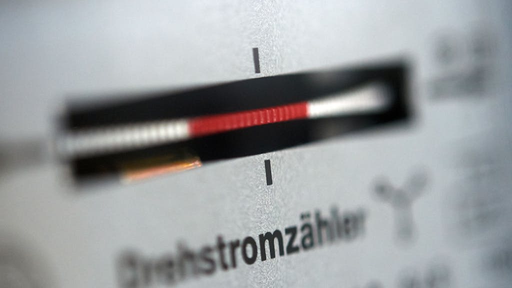 Ein Drehstromzähler, aufgenommen am 14.02.2013 in Essen (Nordrhein-Westfalen).