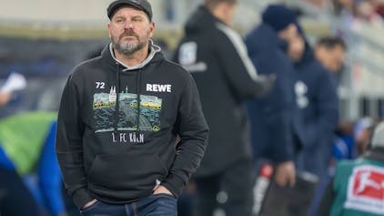 Kölns Trainer Steffen Baumgart während des Bundesligaspiels in Darmstadt. Der FC gewann 1:0, zufrieden mit der Leistung war der Coach indes nicht wirklich.