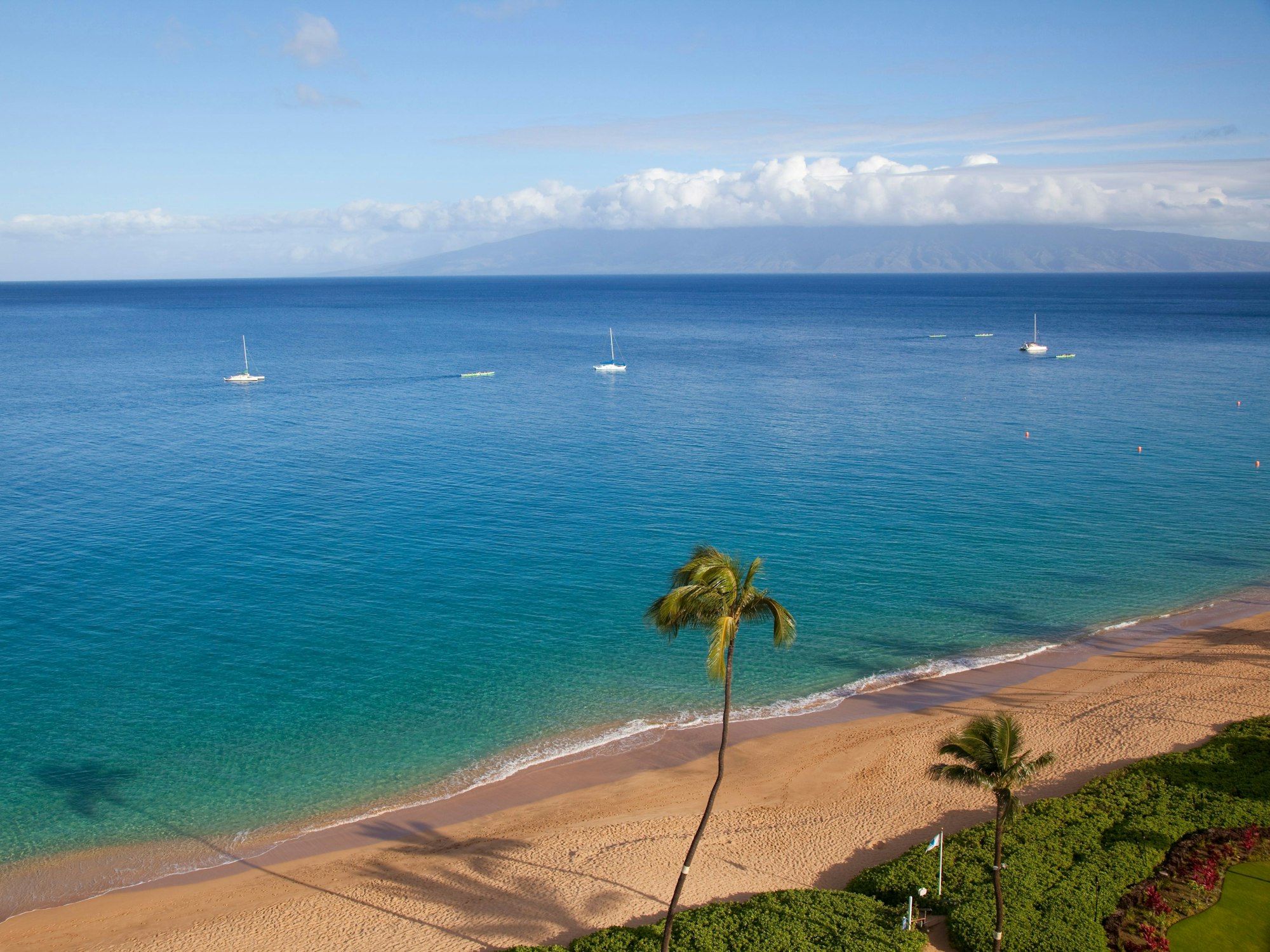 Blick auf den Ka’anapali Beach auf Maui (Hawaii), Aufnahme undatiert.