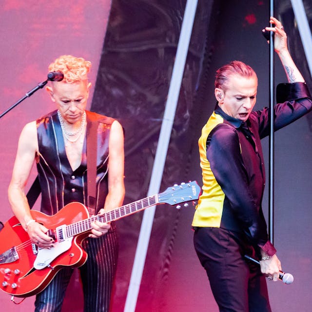 Depeche Mode beim Auftritt im Olympiastadion Berlin.