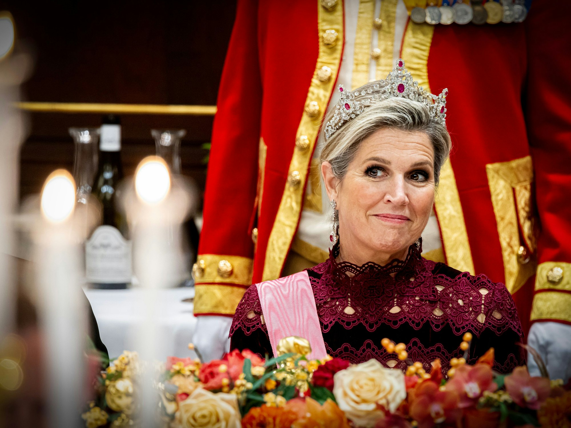 Königin Maxima beim Staatsbankett im Königlichen Palast in Amsterdam.
