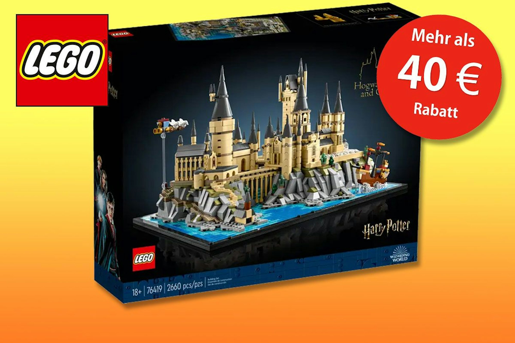 Lego Harry Potter 76419 Schloss Hogwarts mit Schlossgelände Produktverpackung.