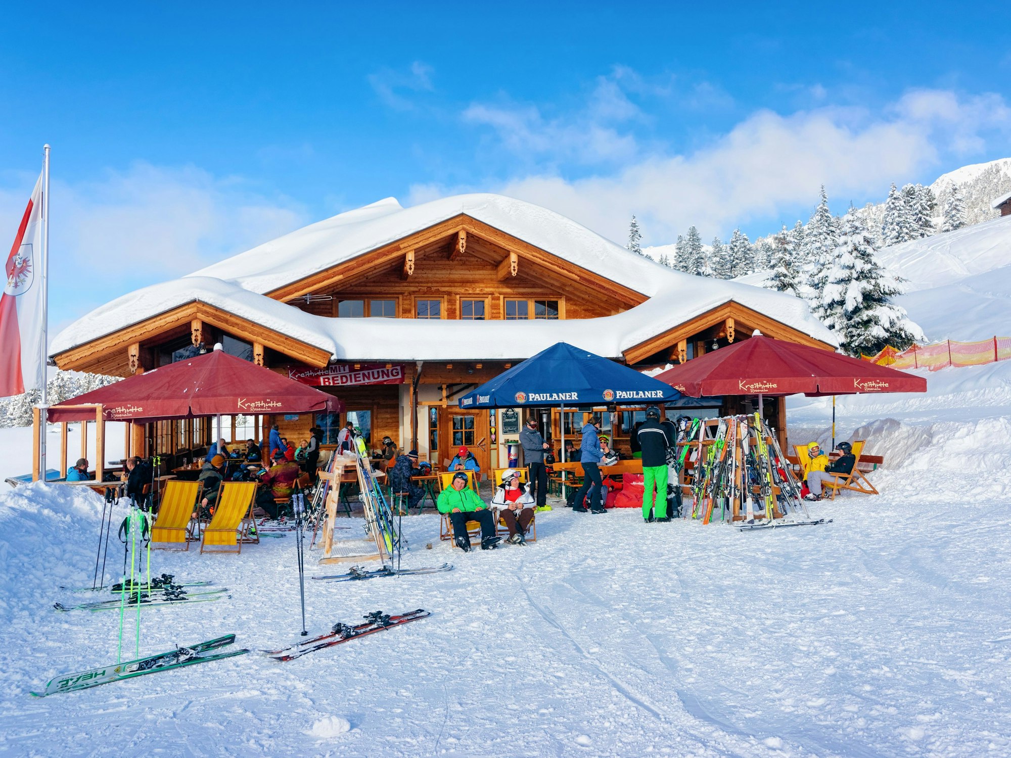 Skihütte in Mayrhofen.