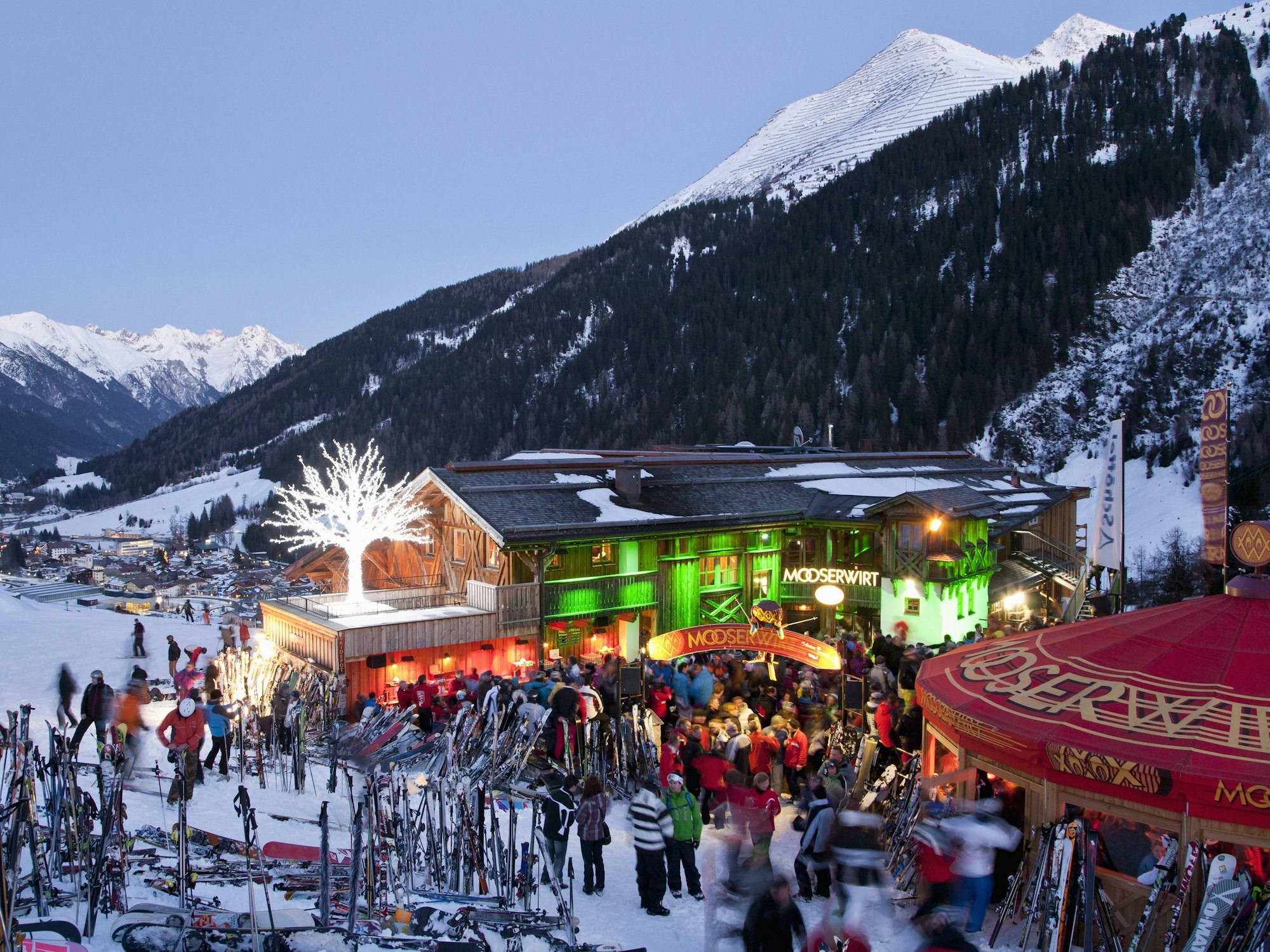 Skihütte in St. Anton.