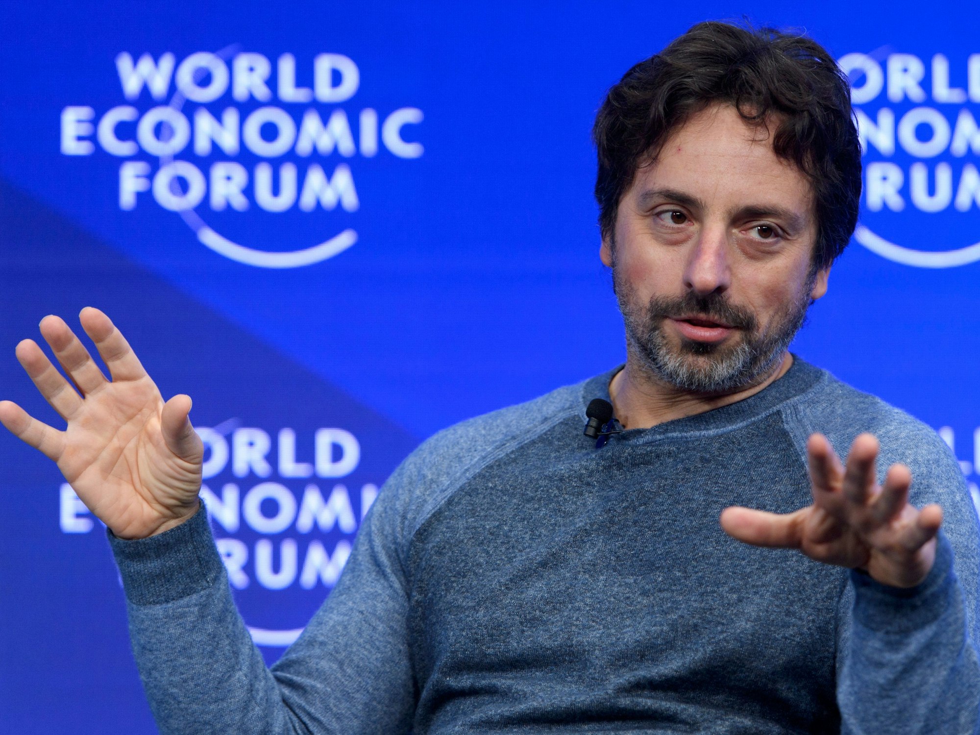 Sergey Brin, hier im Januar 2017, spricht auf dem jährlich stattfindenden Weltwirtschaftsforum in Davos (Schweiz).