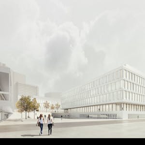 Visualisierung des Neubaus: So soll das neue Chemie-Gebäude der Uni Köln einmal aussehen.