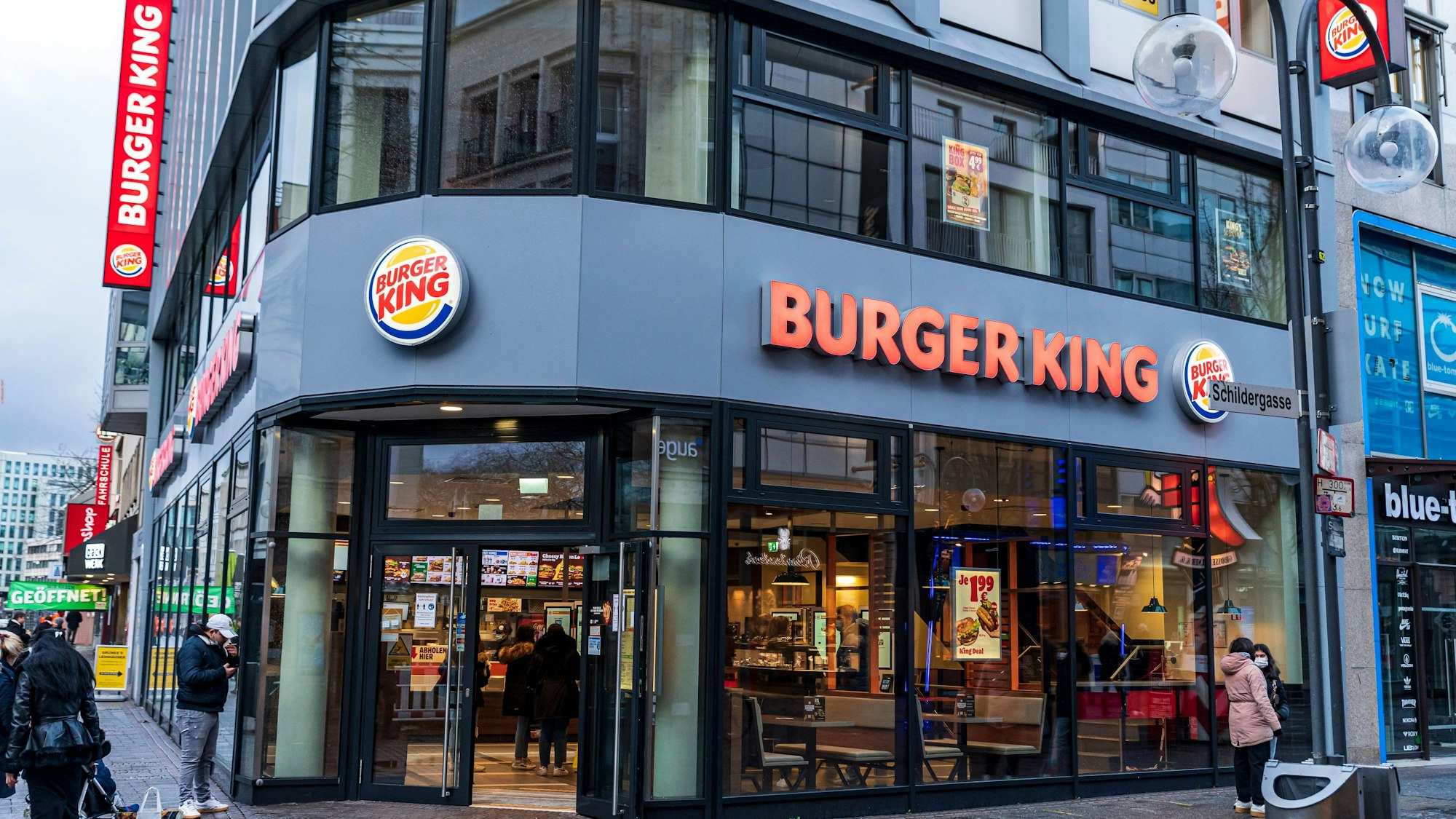 Der Burger King auf der Schildergasse Ecke Krebsgasse.