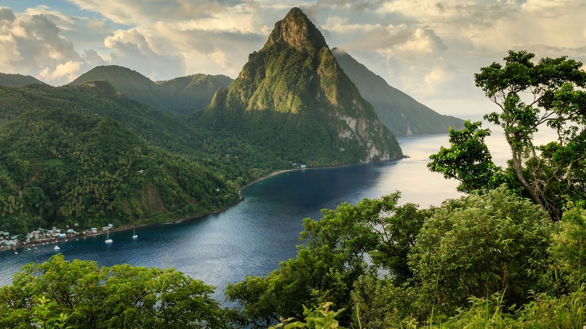 Blick auf die Insel St. Lucia.