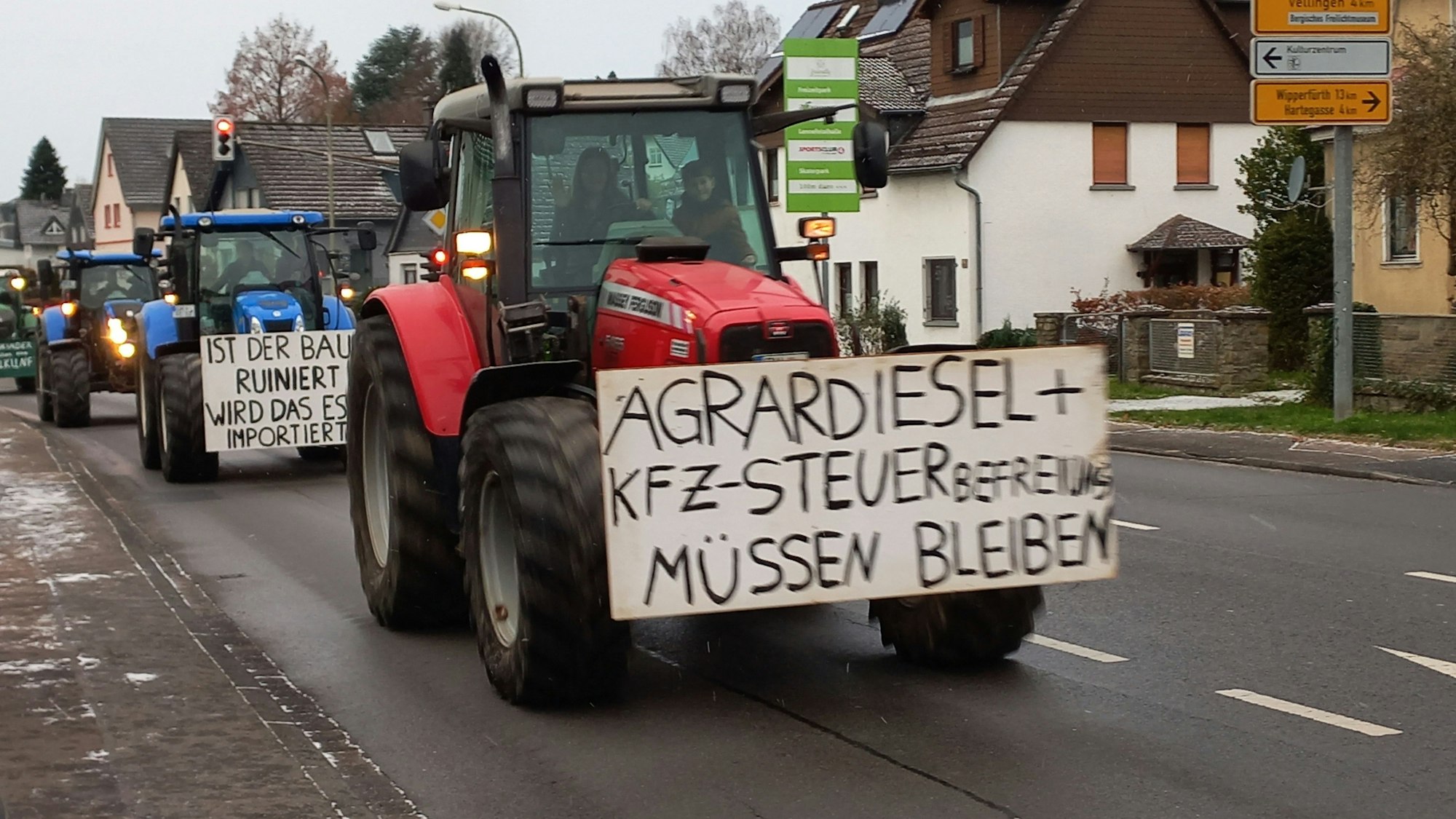 Eindrücke der Bauernproteste aus Lindlar.