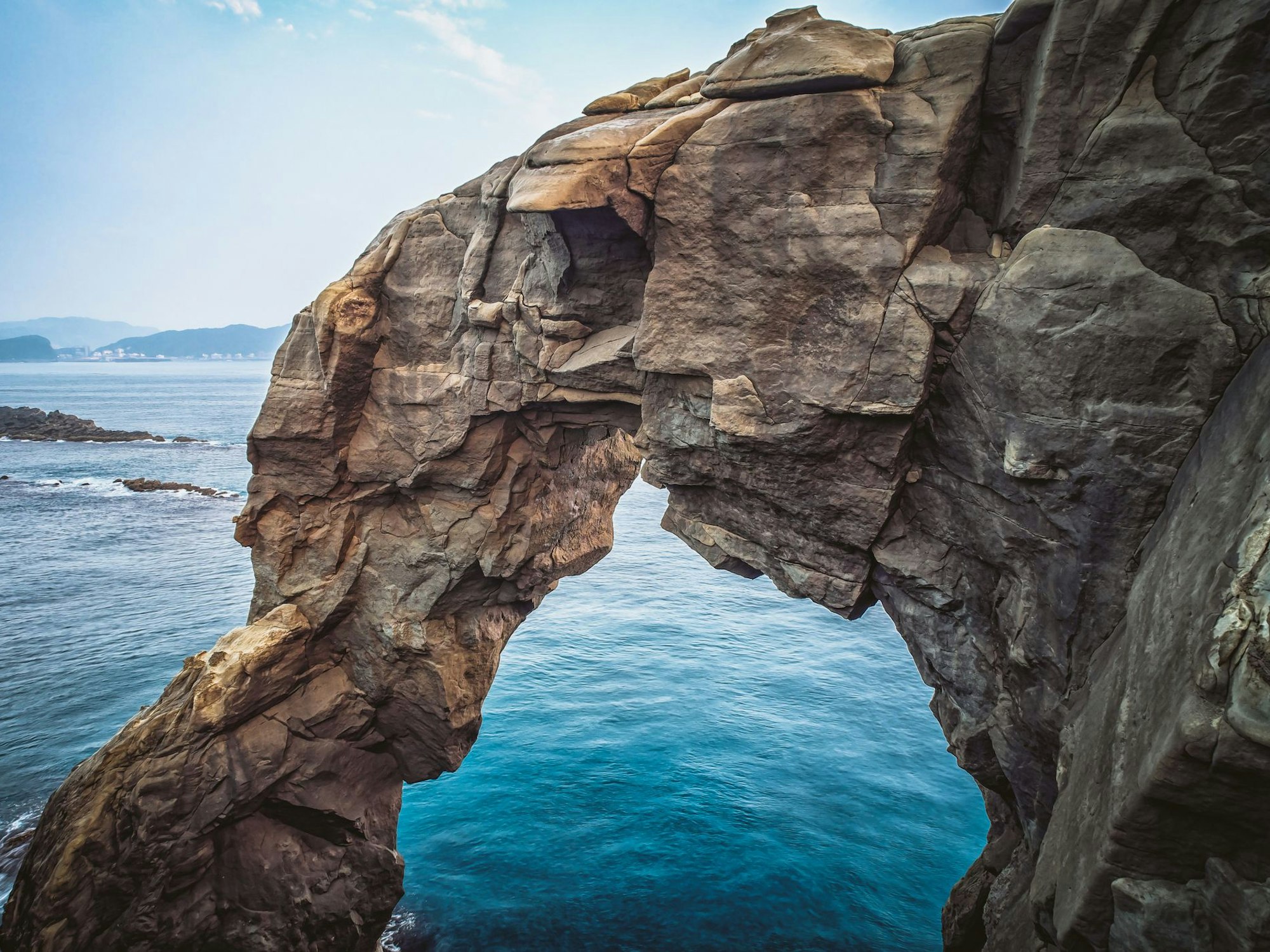 Die Felsformation „Elephant Trunk Rock“ in Taiwan.