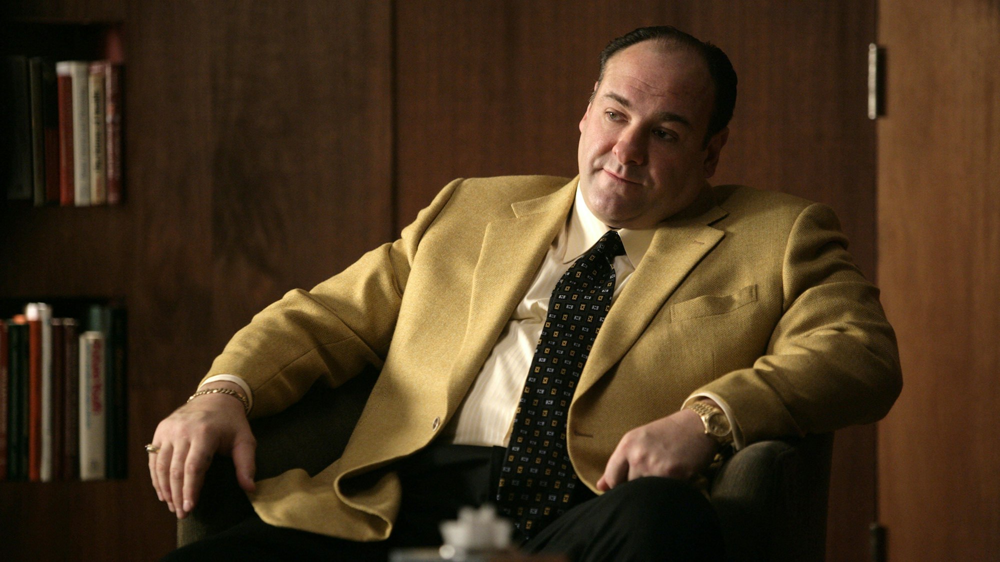 James Gandolfini als Tony Soprano in Staffel 6.