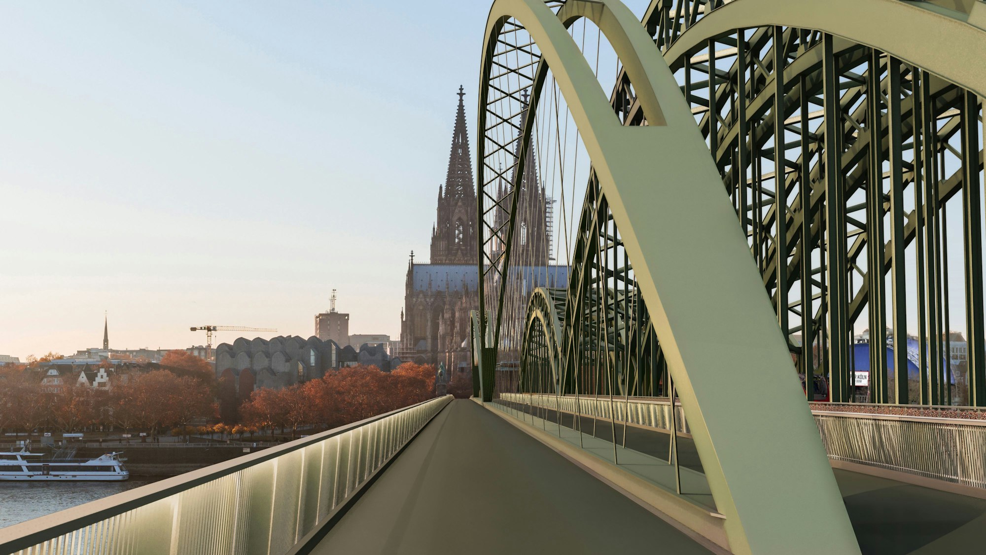 So soll der Anbau der Hohenzollernbrücke aussehen.