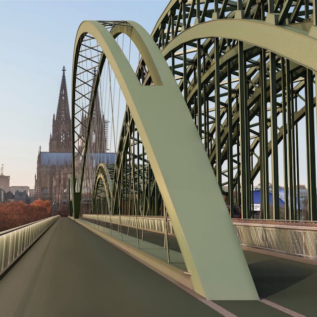 Eine Visualisierung des Anbaus an die Hohenzollernbrücke&nbsp;