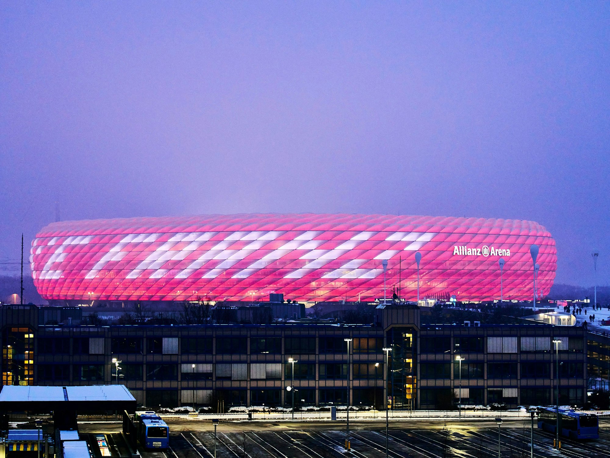 Die Allianz-Arena vor dem Spiel gegen die TSG Hoffenheim.