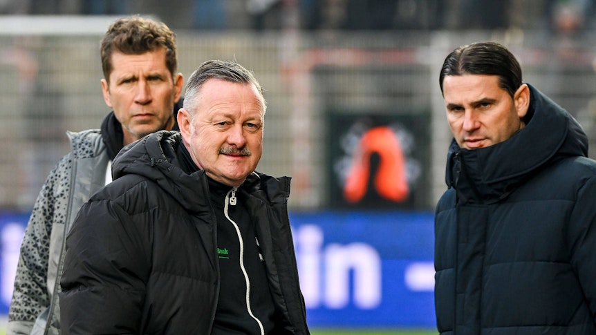 Sport-Geschäftsführer und Trainer von Borussia Mönchengladbach vor dem Spiel gegen Union Berlin.
