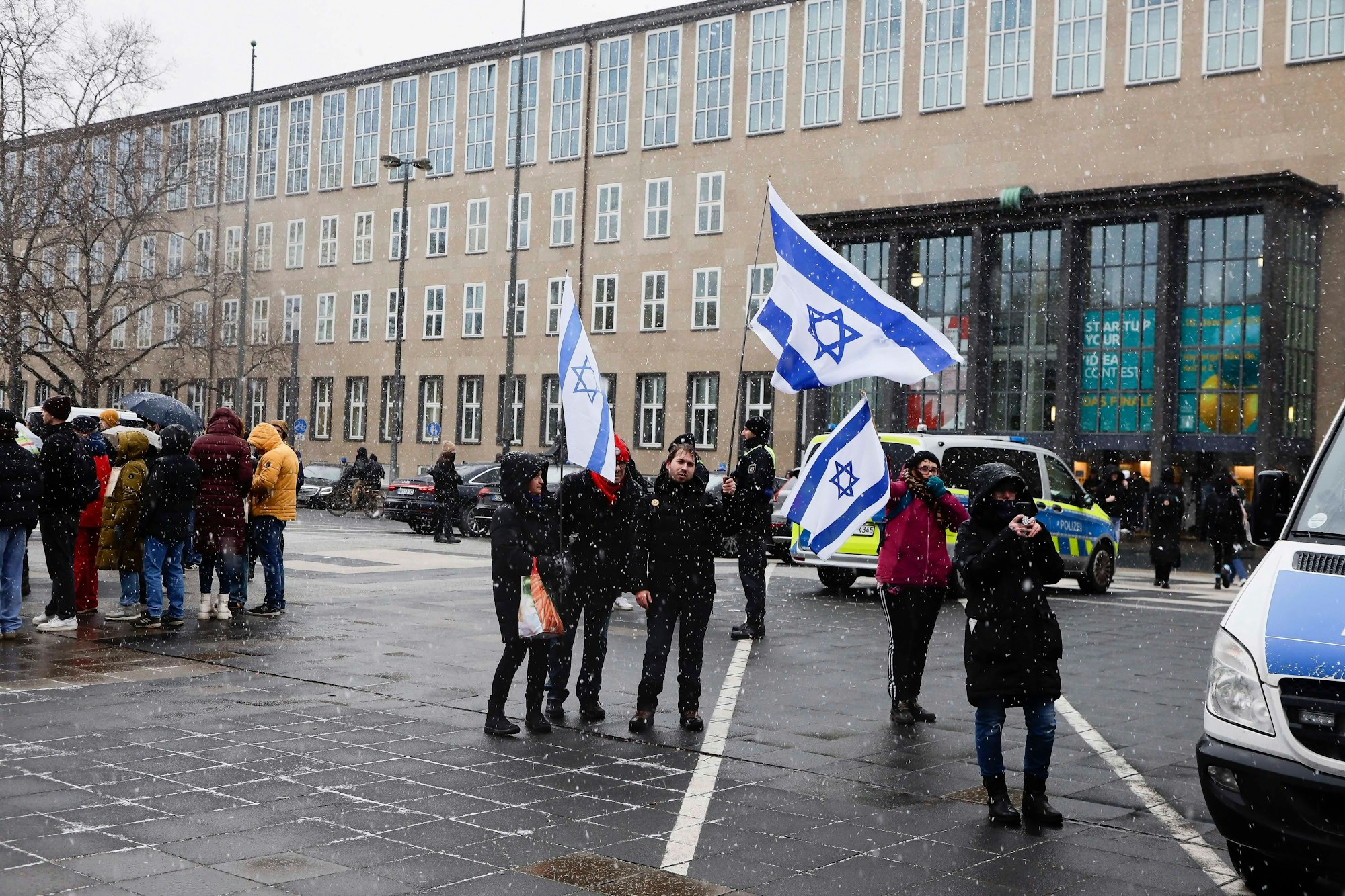 Pro Israel Demo an der Universität Köln.