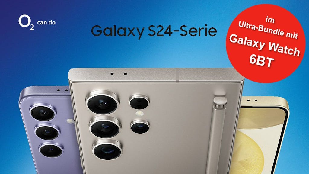Abbildung der Samsung Galaxy S24 Smartphones in verschiedenen Farben.