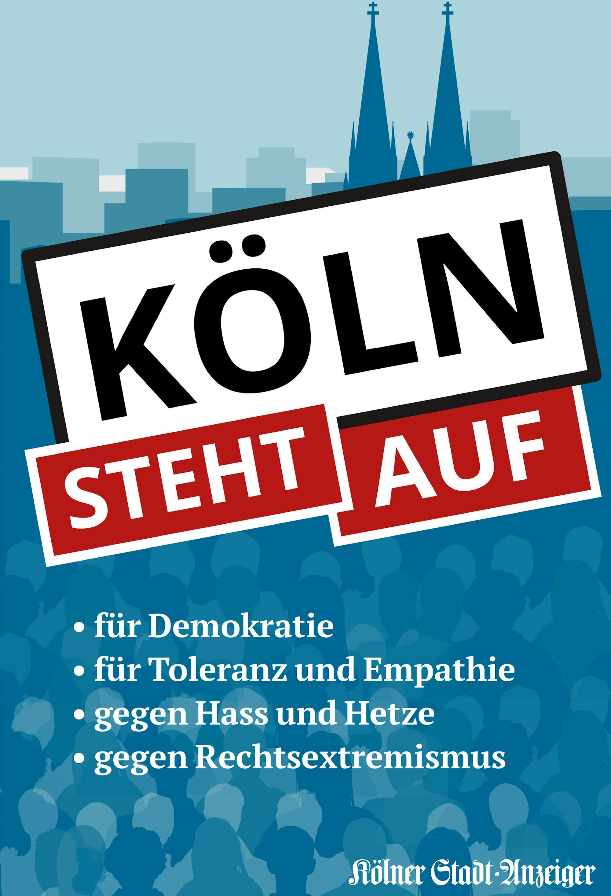 Plakat: Köln steht auf