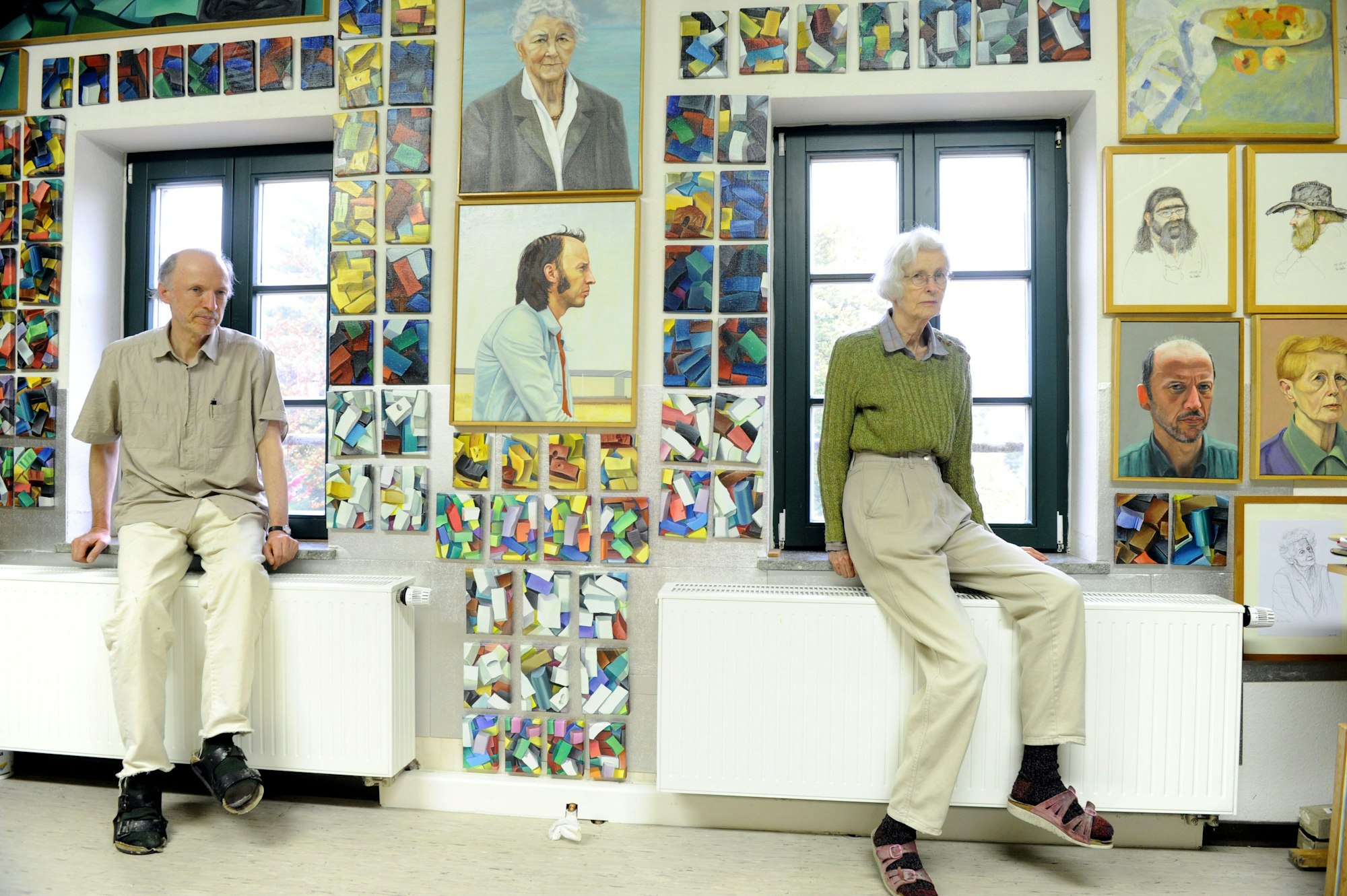Michael Mohr und Roswita Waechter in ihrem Sürther Atelier