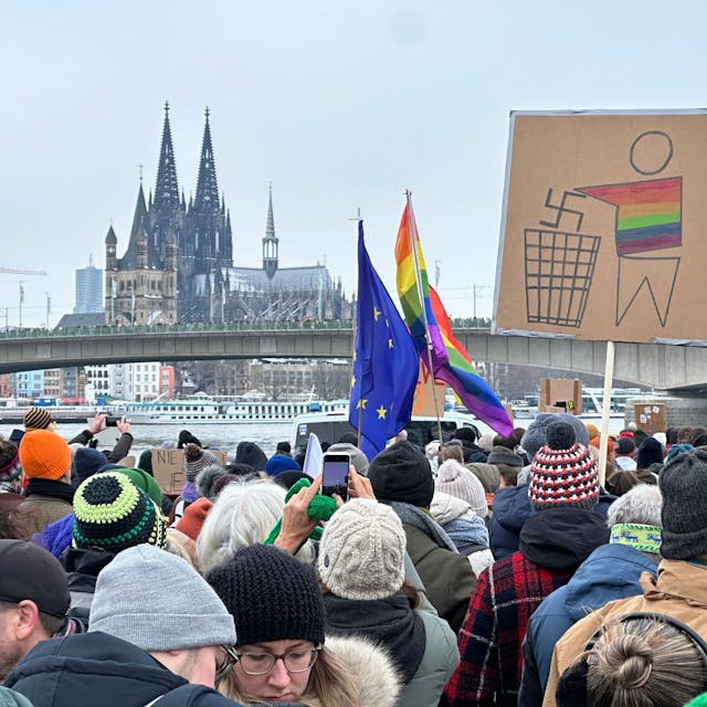 Demonstration gegen Rechtsextremismus am 21. Januar in Köln