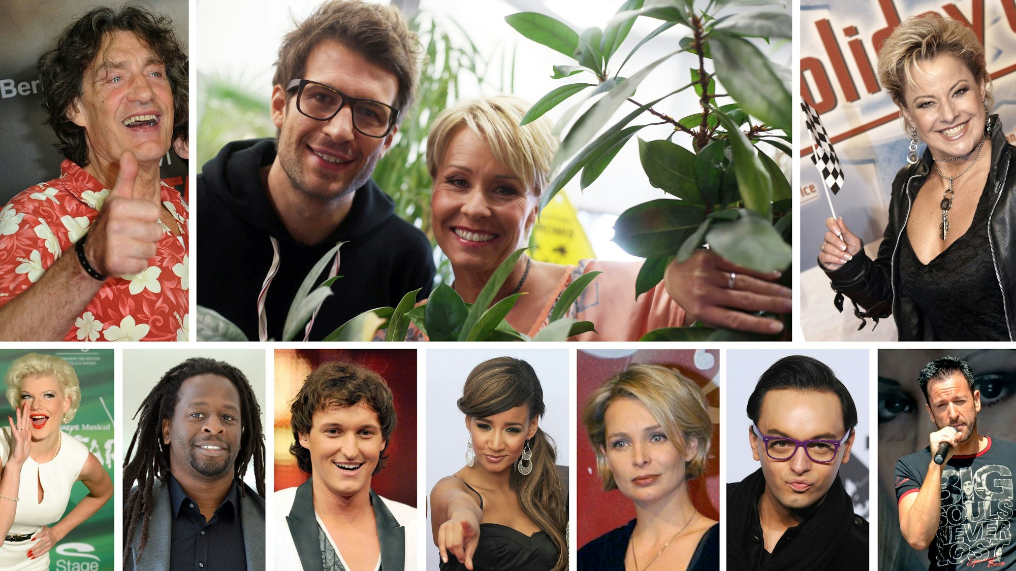 Die Bildkombo zeigt die elf Kandidaten, die zum Ensemble der 8. RTL-Dschungelshow «Ich bin ein Star - Holt mich hier raus!»