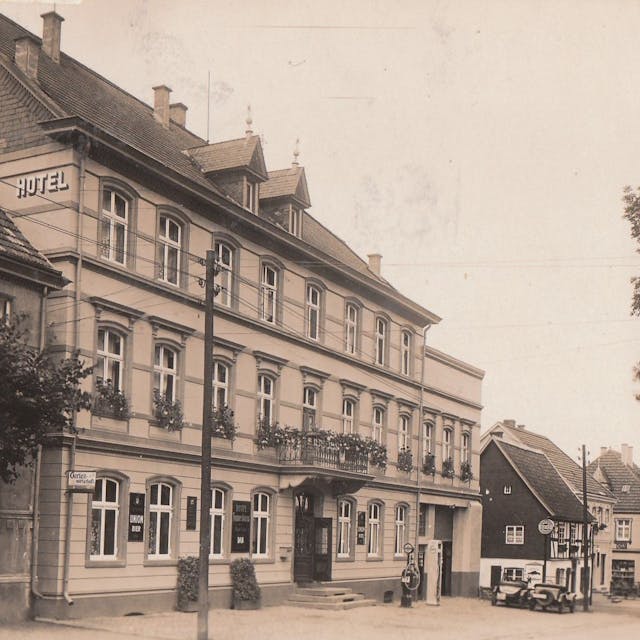 Das Hotel Trommershausen in Marienheide, aufgenommen in den 1930er Jahren.&nbsp;