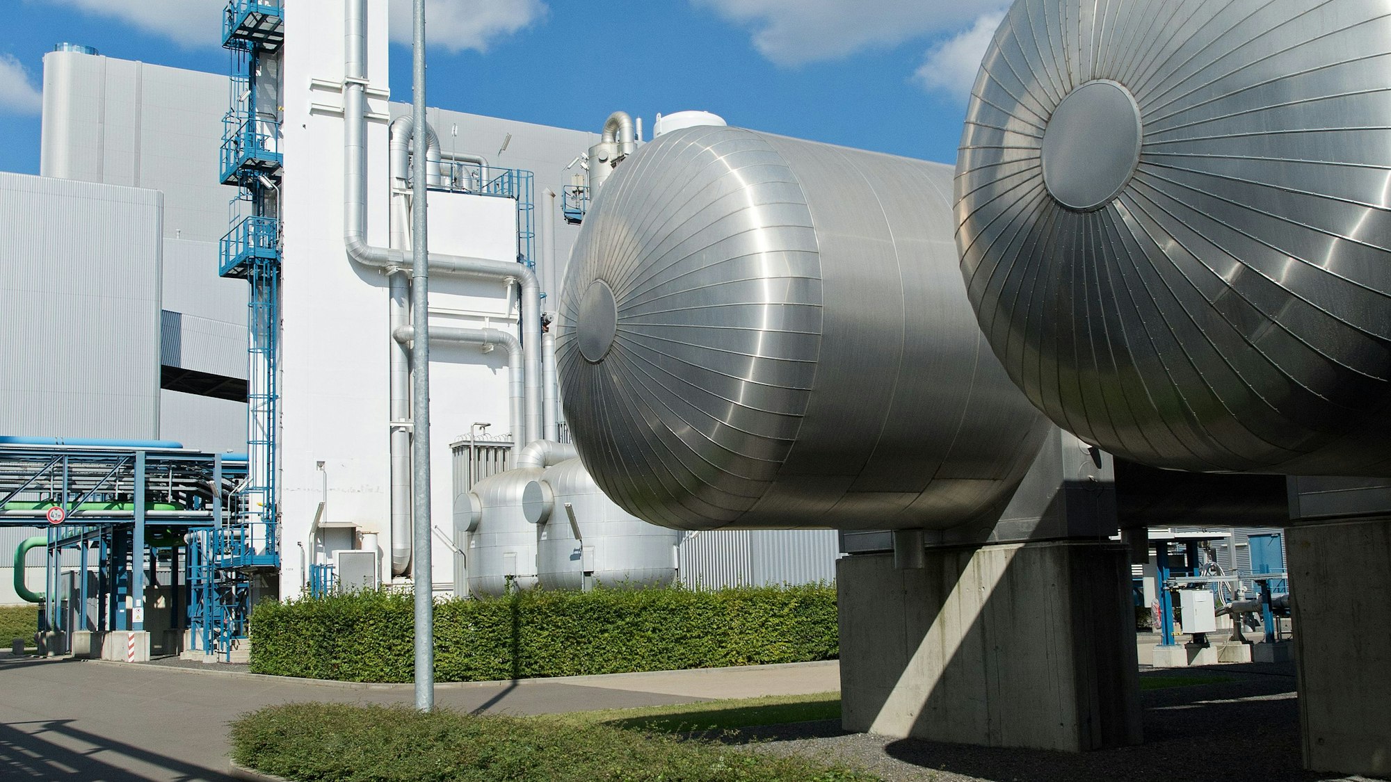 CO2-Aufbereitungsanlage des Vattenfall Kraftwerks mit Co2-Abscheidung in Schwarze Pumpe (Brandenburg).