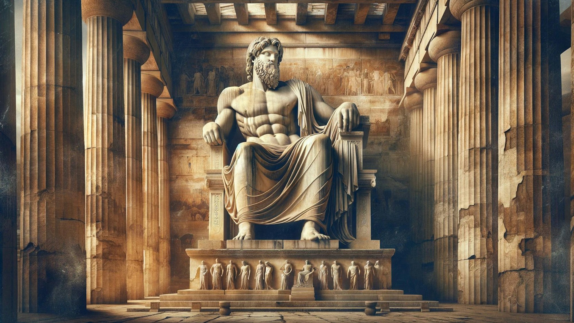 Die Statue des Zeus in Olympia