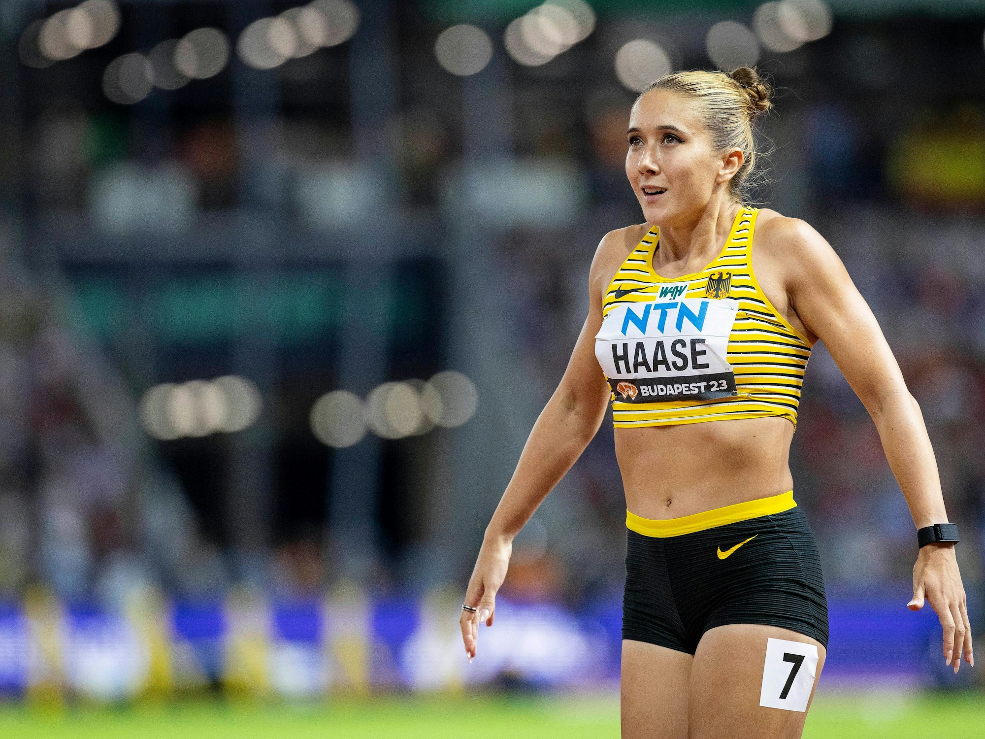 Rebekka Haase während der Leichtathletik-Weltmeisterschaft 2023.