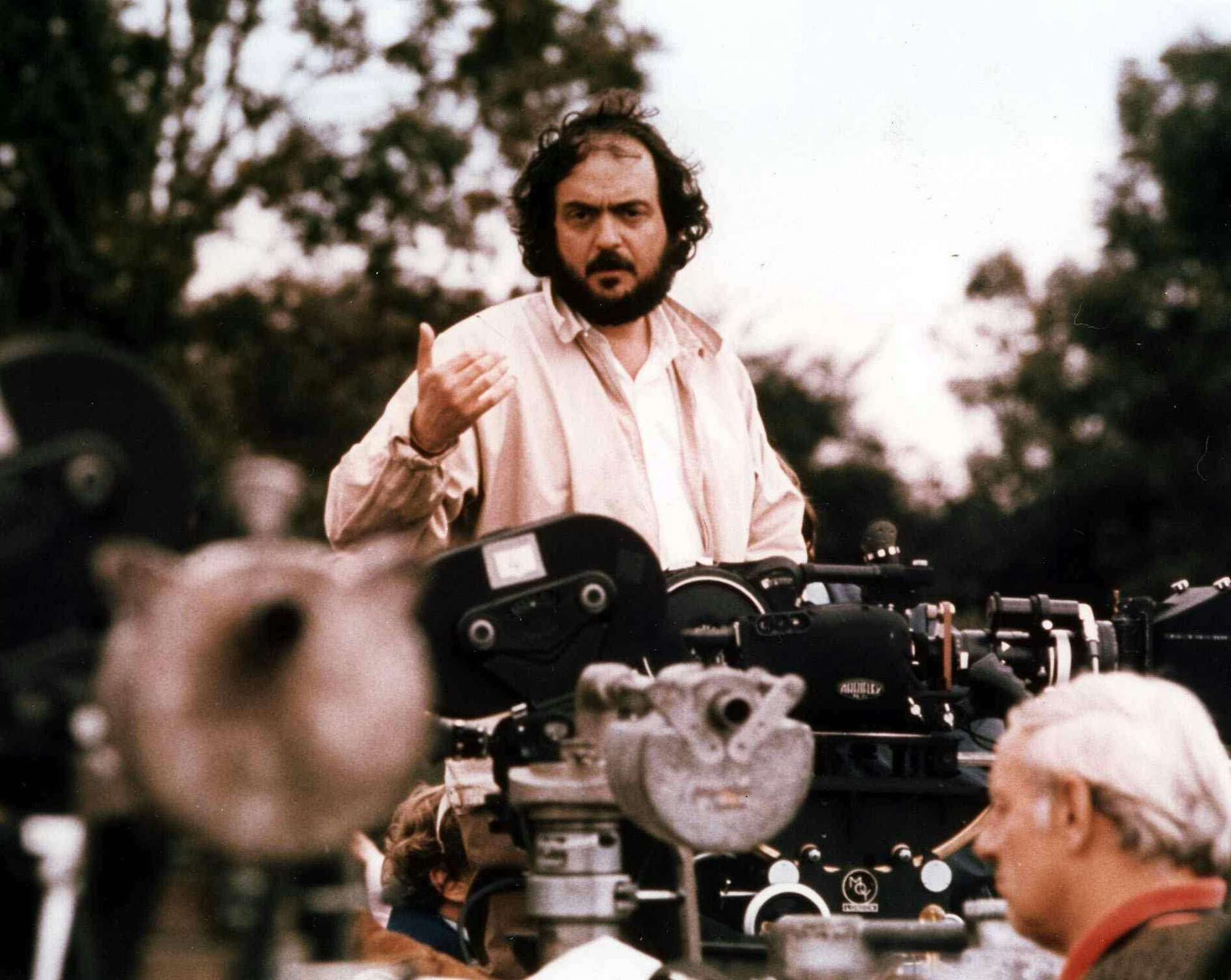 Stanley Kubrick am Set von Barry Lyndon