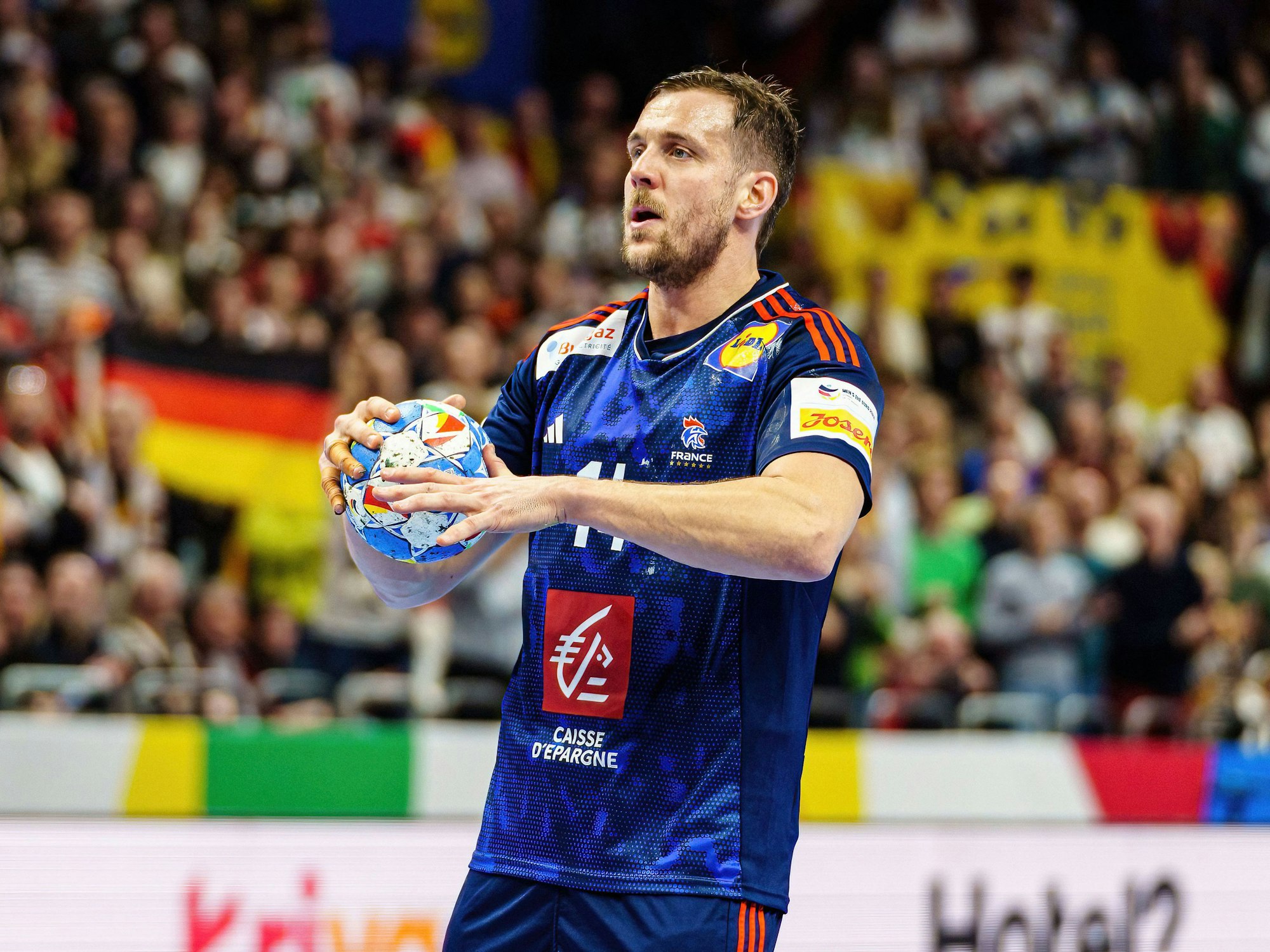 Kentin Mahe bei der Handball-Europameisterschaft 2024.