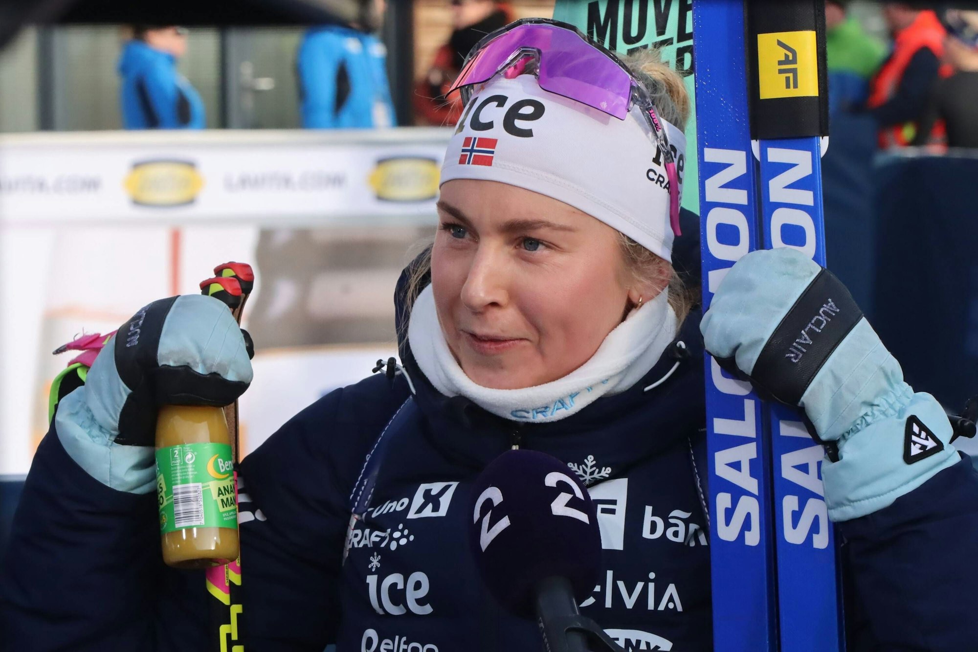 Ingrid Landmark Tandrevold beim Biathlon-Weltcup in Antholz.
