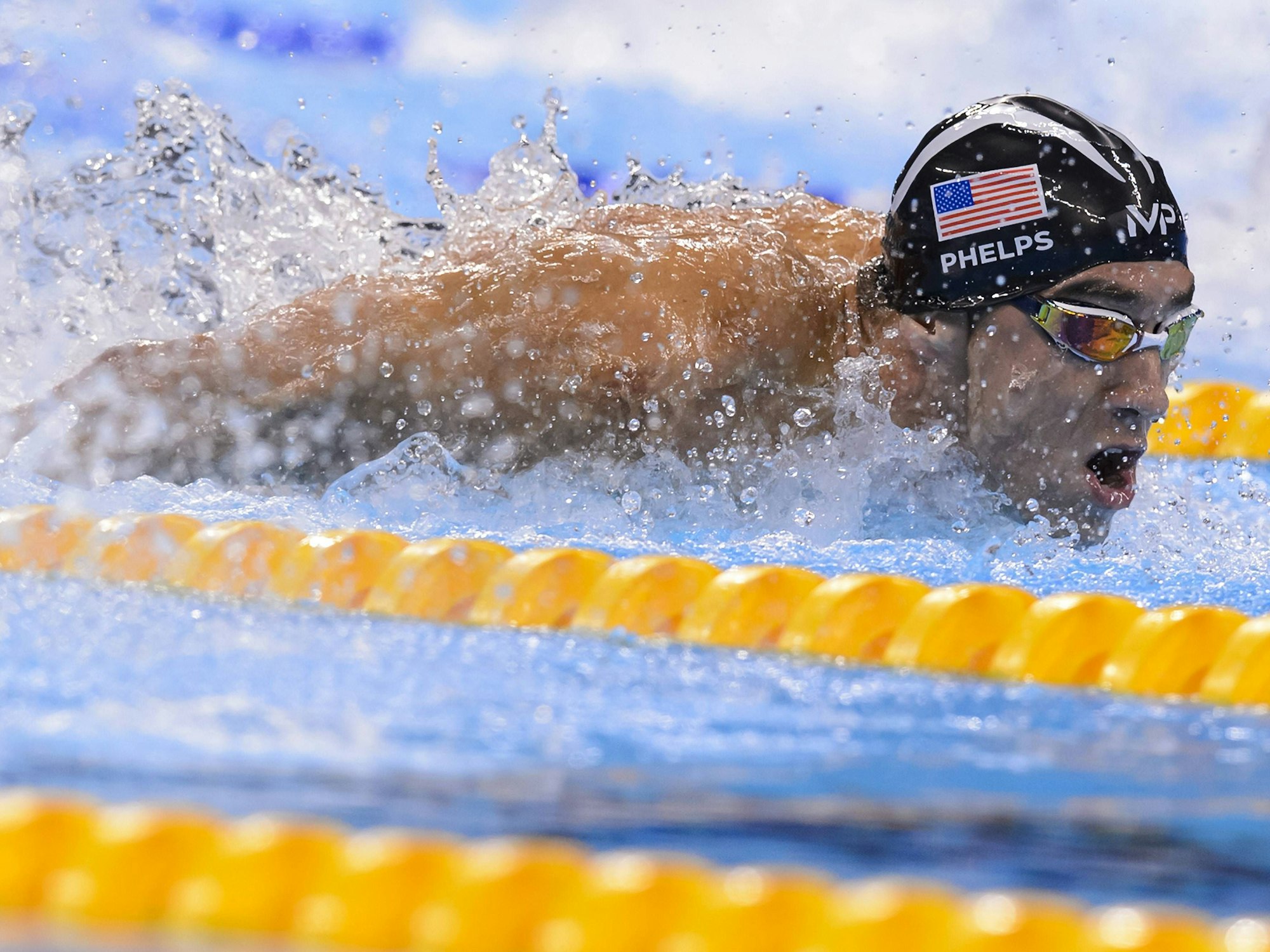 Michael Phelps im olympischen Becken