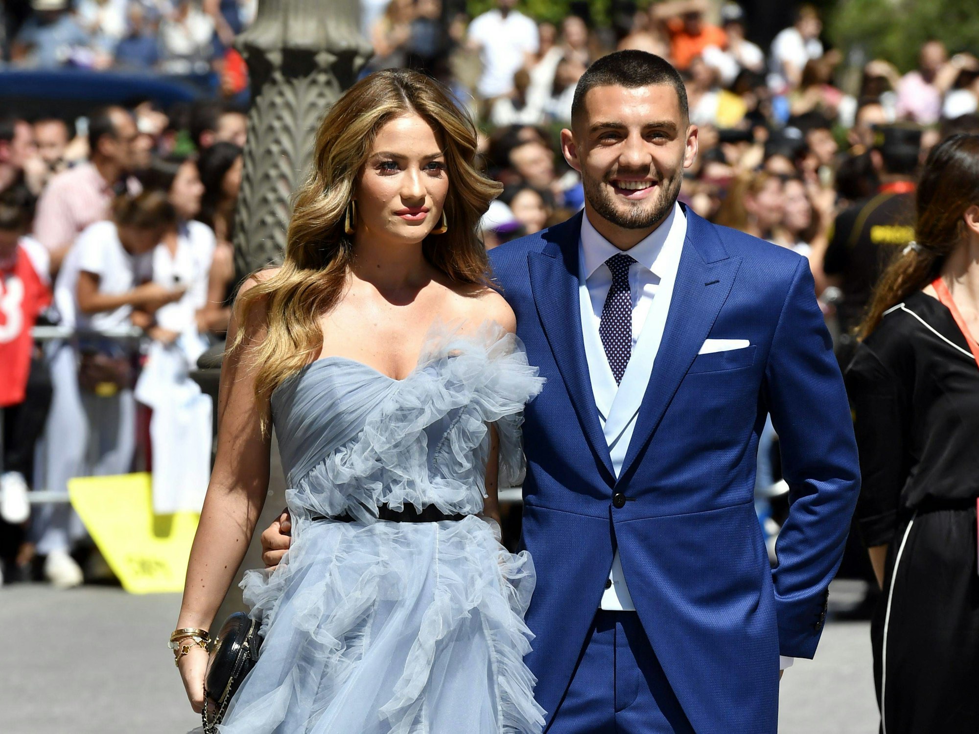 Mateo Kovacic mit seiner Frau Izabel Andrijanic bei der Hochzeit von Fußballspieler Segio Ramos und Pilar Rubio.