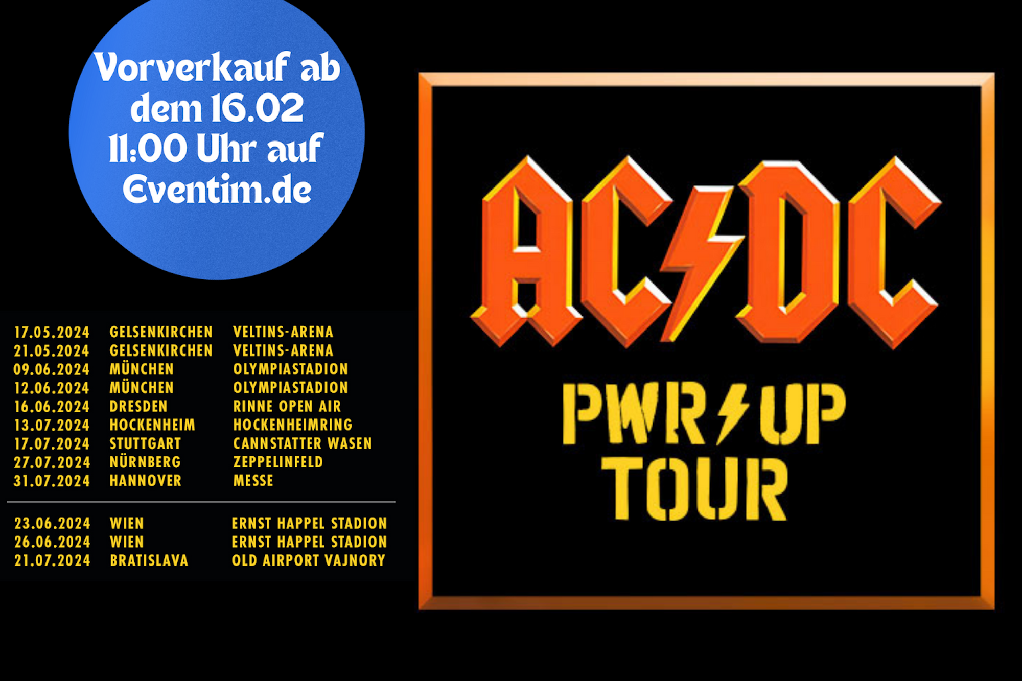 AC/DC Deutschland Tour Dates 2024