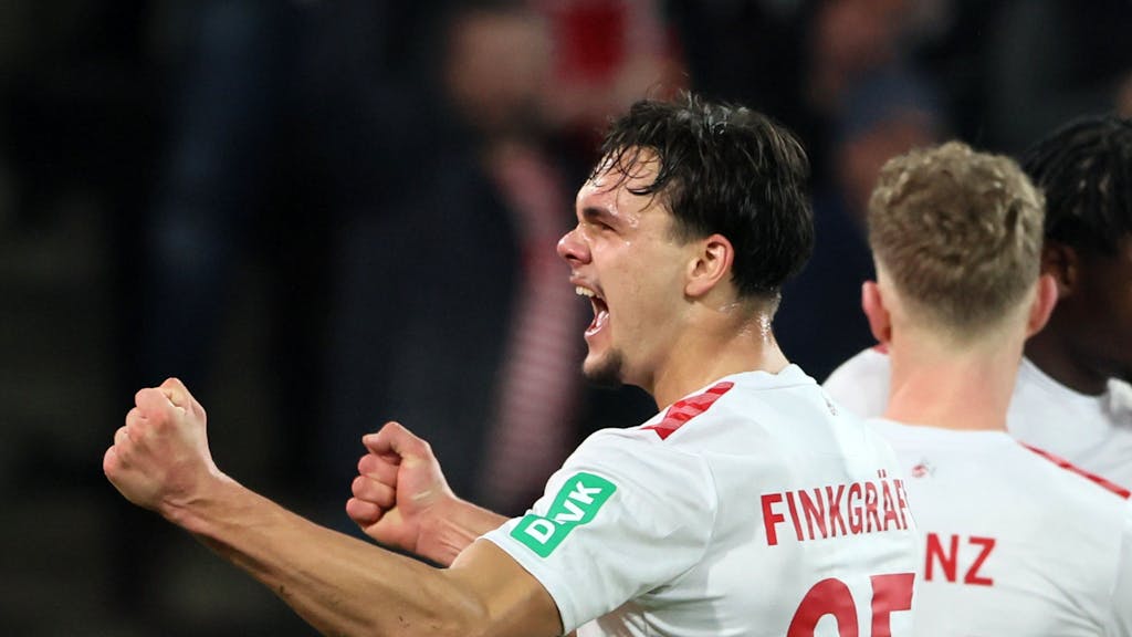1. FC Köln gegen Eintracht Frankfurt: Max Finkgräfe jubelt