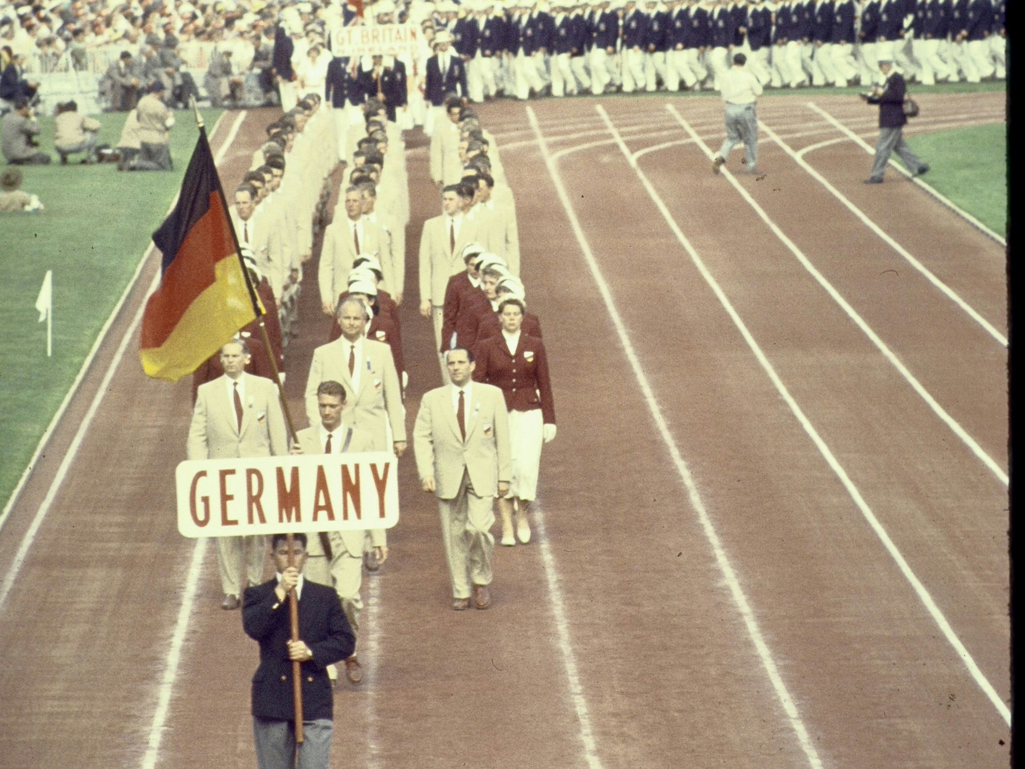 Das deutsche Team bei der Eröffnungszeremonie
