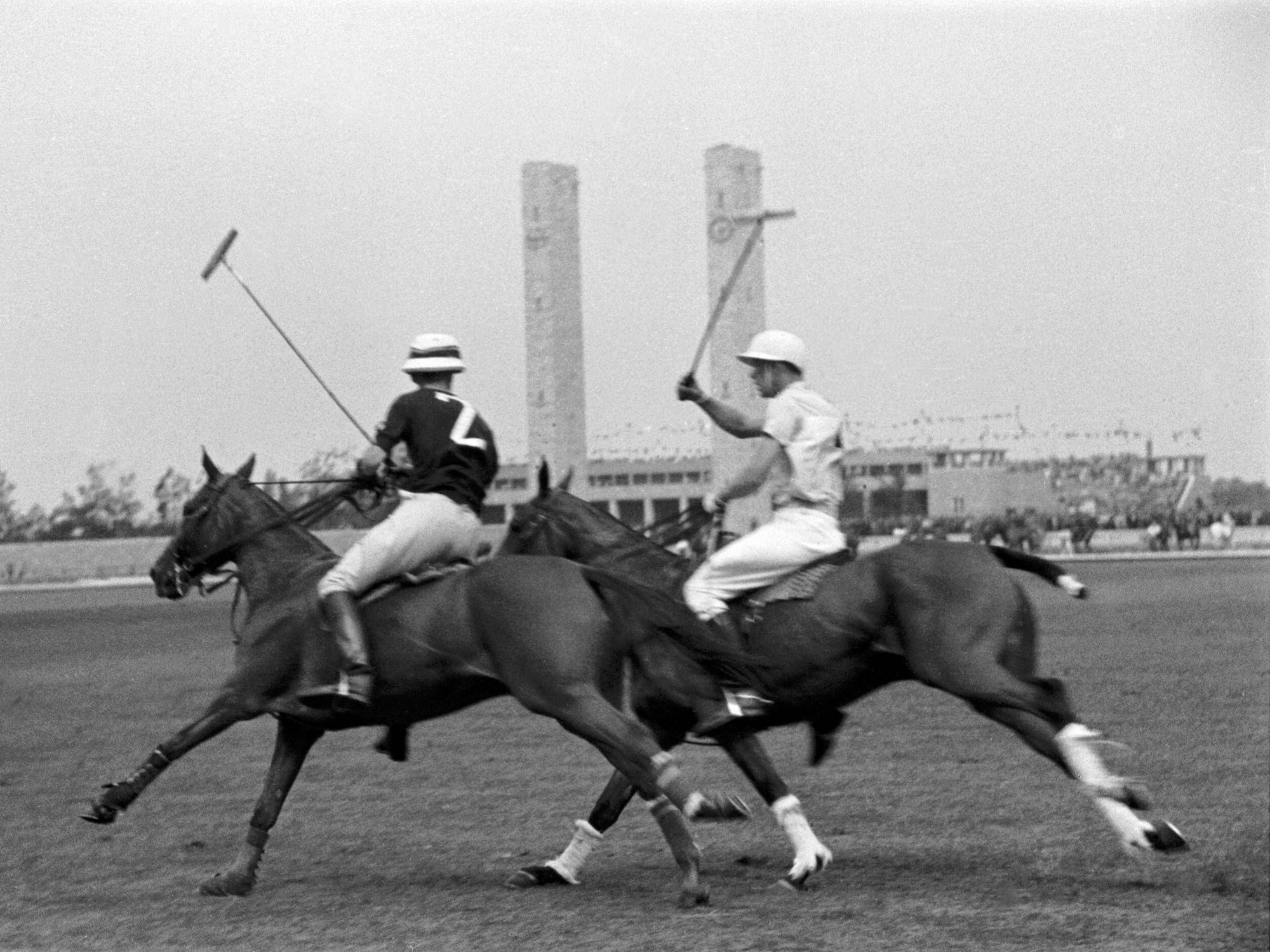 Ein Polo-Spiel bei den Olympischen Spielen 1936 in Berlin