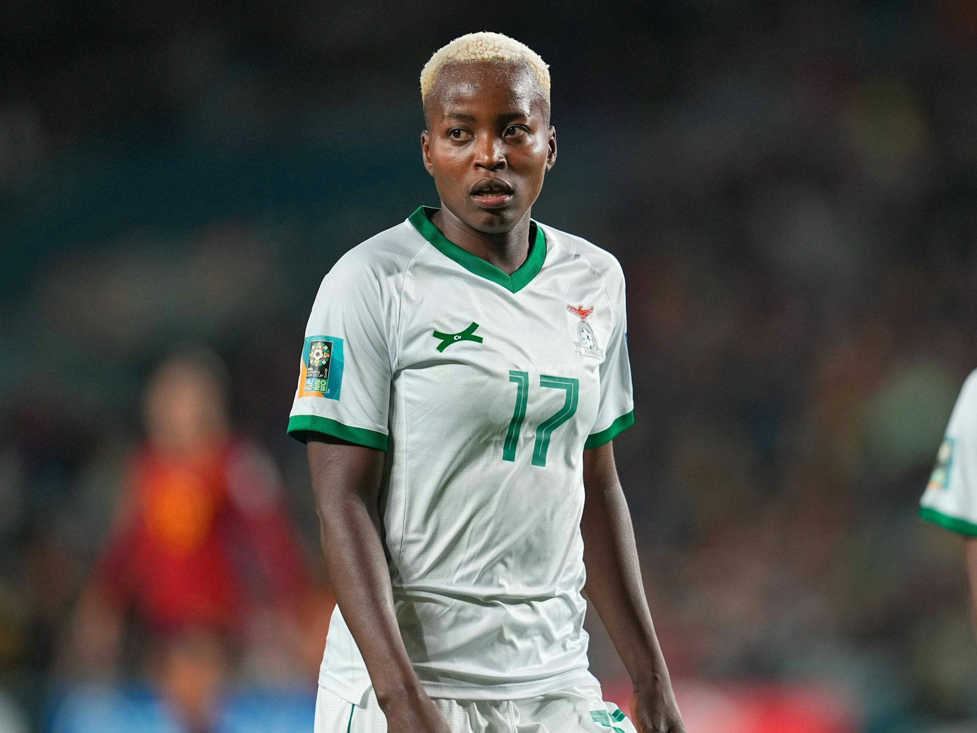 Racheal Kundananji bei der Frauen-WM 2023 im Trikot von Sambia.