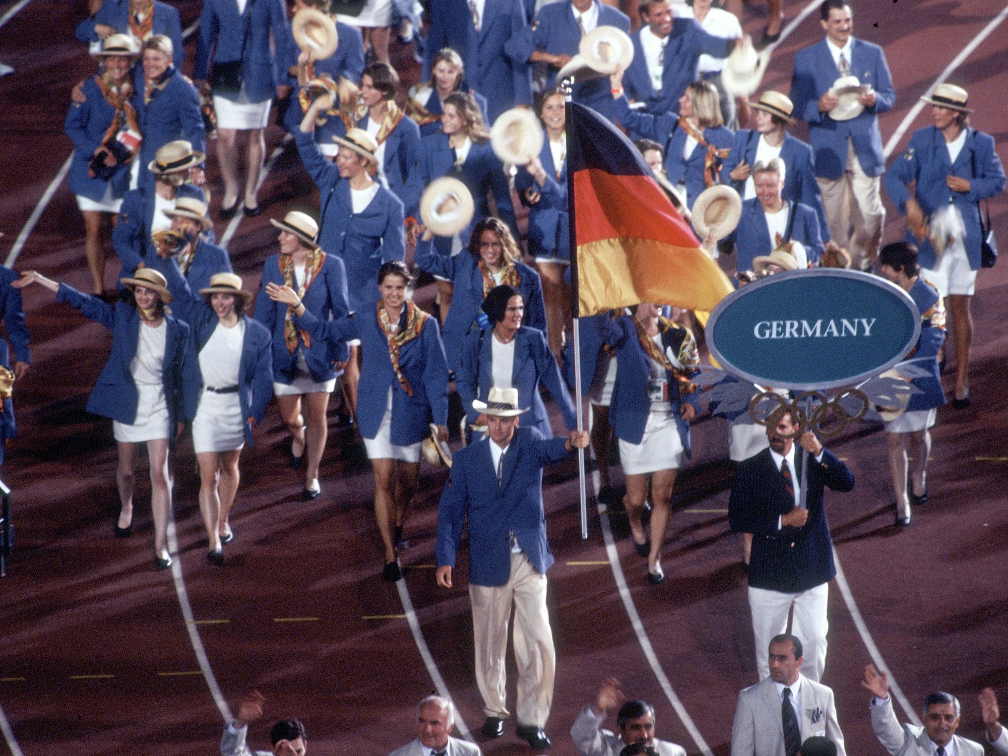 Einmarsch der deutschen Delegationen bei den Olympische Sommerspiele in Atlanta 1996