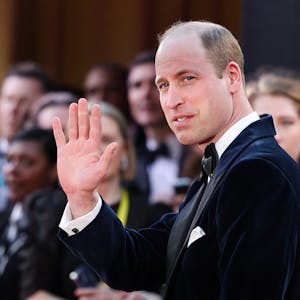 Prinz William auf dem Roten Teppich der BAFTAs in London.