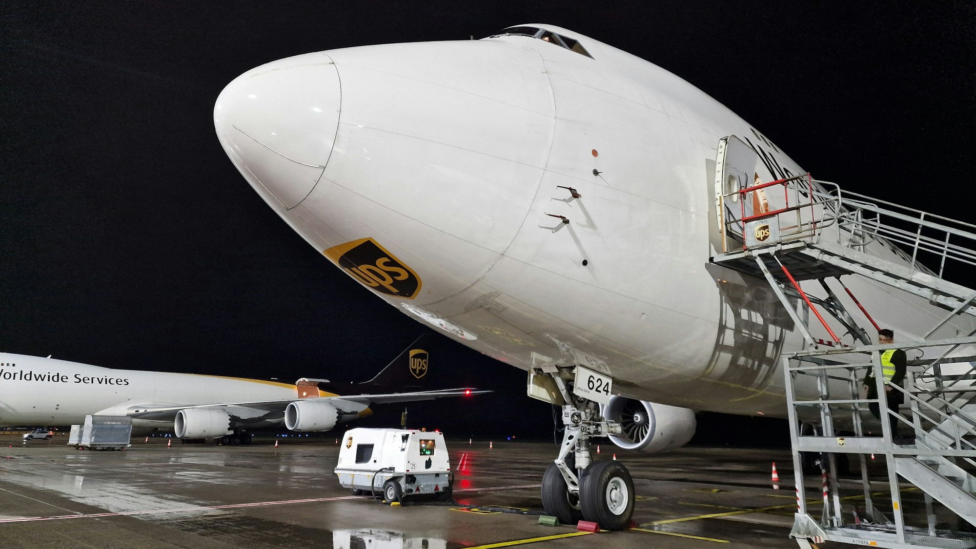 Sieben der 28 Boeing 747-8, die UPS im Einsatz hat, fliegen regelmäßig Köln/Bonn an.