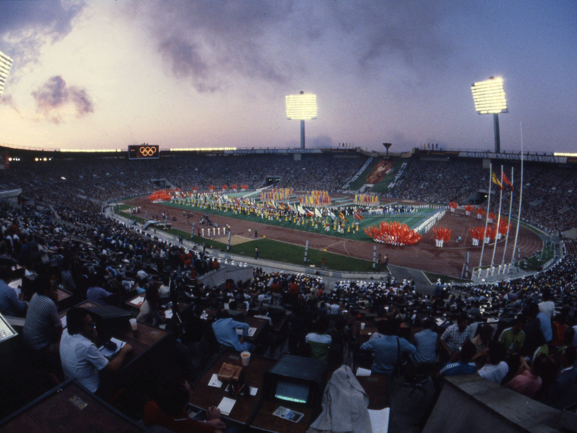Blick auf die Eröffnungsfeier 1980 in Moskau