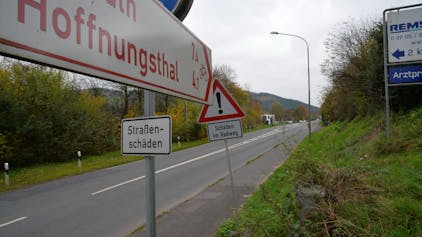 Archivaufnahme vom Radweg zwischen Untereschbach und Hoffnungsthal.