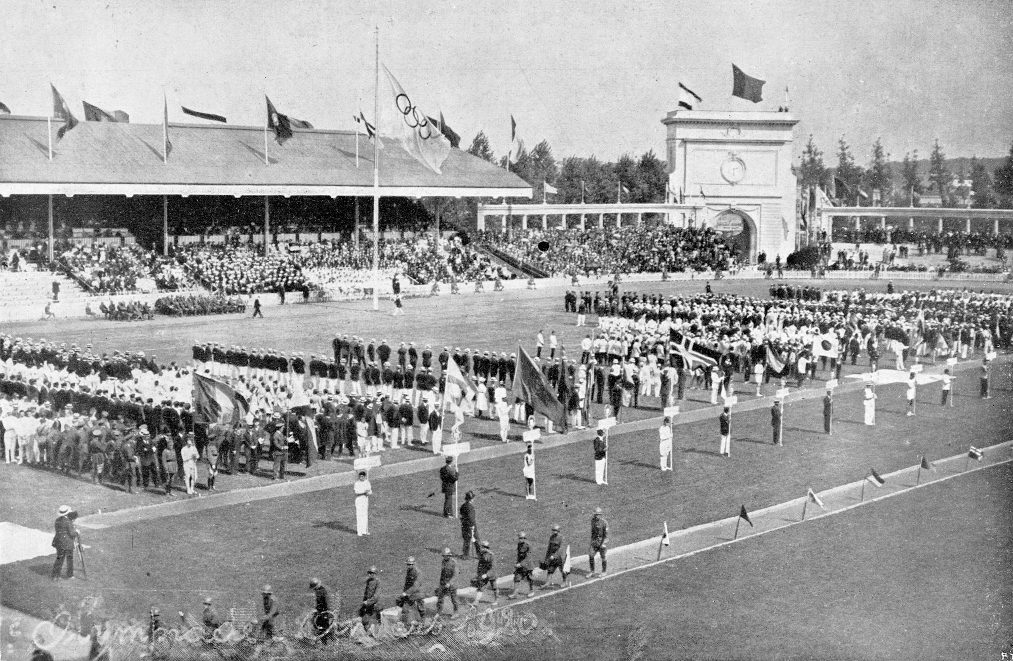 Eröffnungsfeier im Olympiastadion in Antwerpen