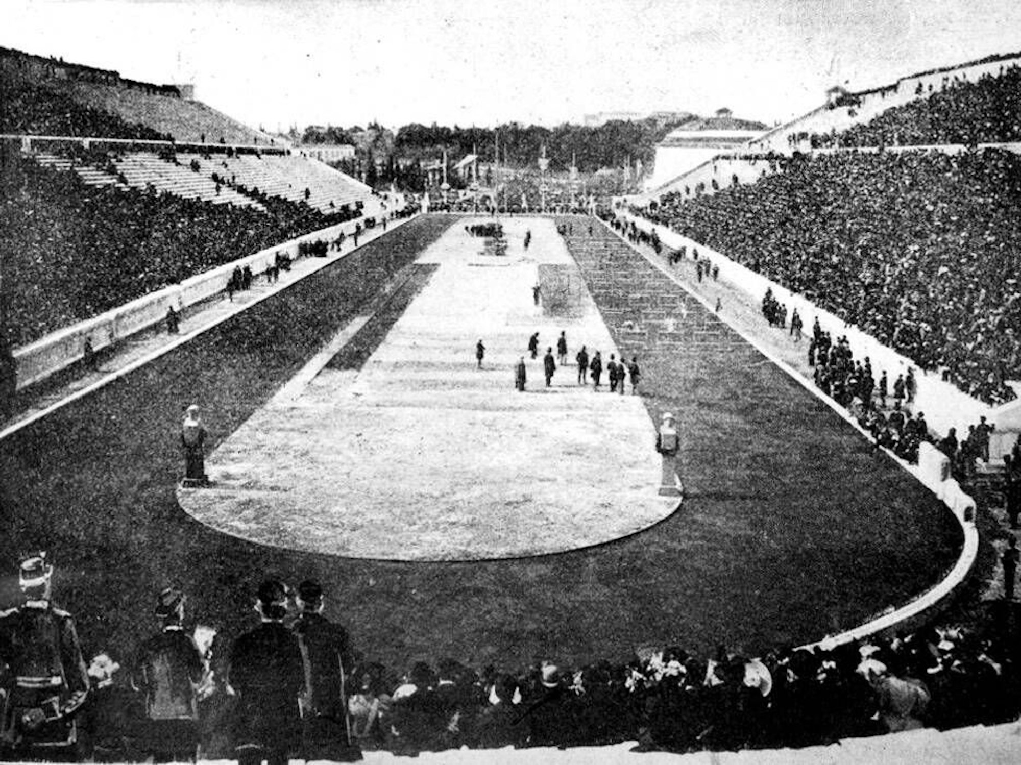 Blick in das Stadion in Athen